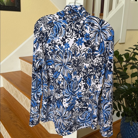 Lilly Pulitzer UPF 50+ Skipper Popover Low Tide Navy Pandarama M - Picture 7 of 12
